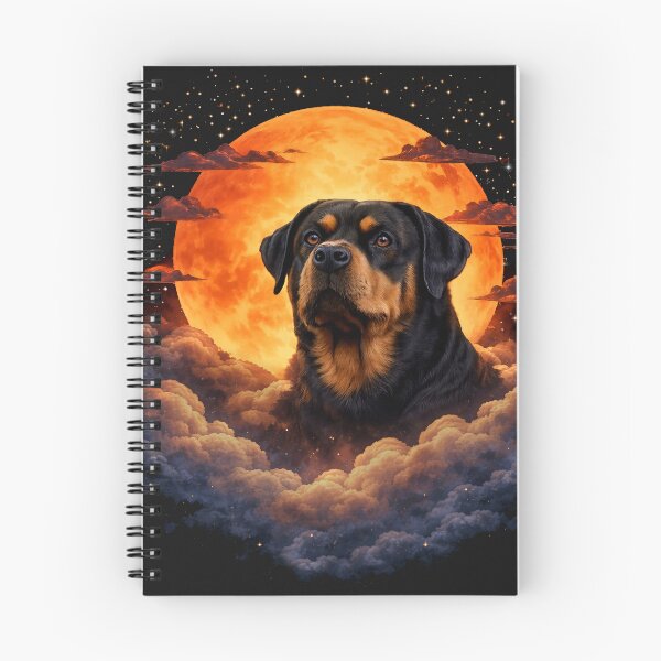Item preview, Cosmic Rottweiler Moon Art – Galaxy Rottweiler Cloud Dog Shirt Design designed and sold by PixelsPaws.