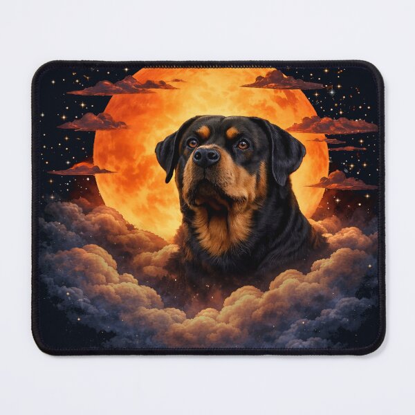 Item preview, Cosmic Rottweiler Moon Art – Galaxy Rottweiler Cloud Dog Shirt Design designed and sold by PixelsPaws.