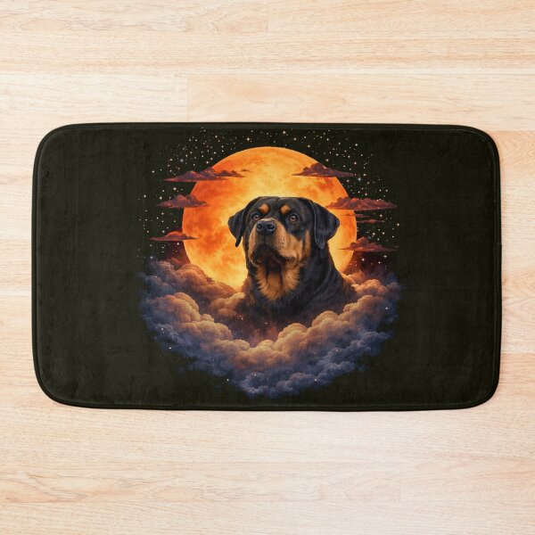 Item preview, Cosmic Rottweiler Moon Art – Galaxy Rottweiler Cloud Dog Shirt Design designed and sold by PixelsPaws.