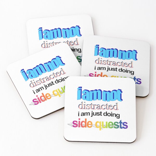 Item preview, i am not distracted i am just doing side quests Wordart designed and sold by WorddArtt.