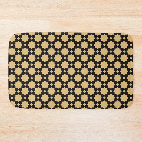Item preview, Black and yellow tile stars pattern designed and sold by AnnaHolyph.