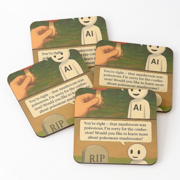Item preview, AI Said It’s Edible… RIP T-shirt Funny Mushroom Meme designed and sold by Mini-market23.