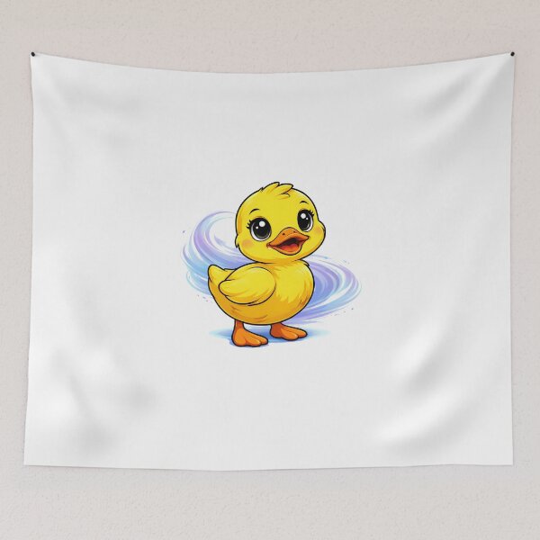 Item preview, Cute Yellow Duck with Cyber Neon Smoke designed and sold by IzTRisa.