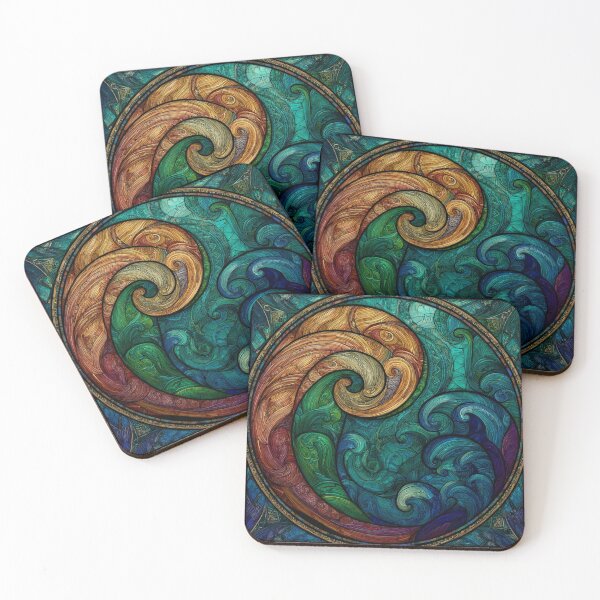 Item preview, New Zealand Māori Paua Pattern Koru Design 889 designed and sold by GrinGalore.