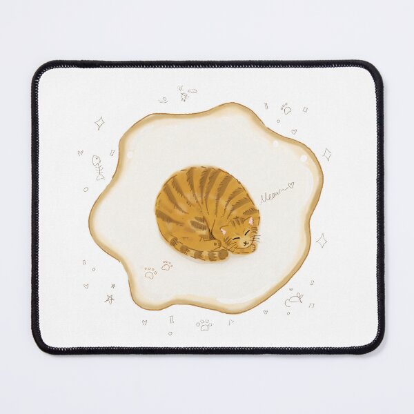 Item preview, Cute Ginger Cat Fried Egg Doodle Art designed and sold by KilLyNoir.