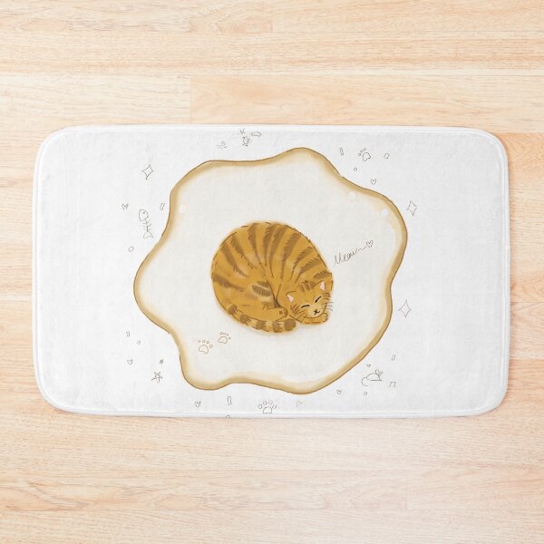 Item preview, Cute Ginger Cat Fried Egg Doodle Art designed and sold by KilLyNoir.