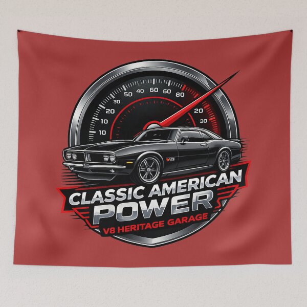 Item preview, Classic American Muscle Car Power Design designed and sold by Retro Arabica.