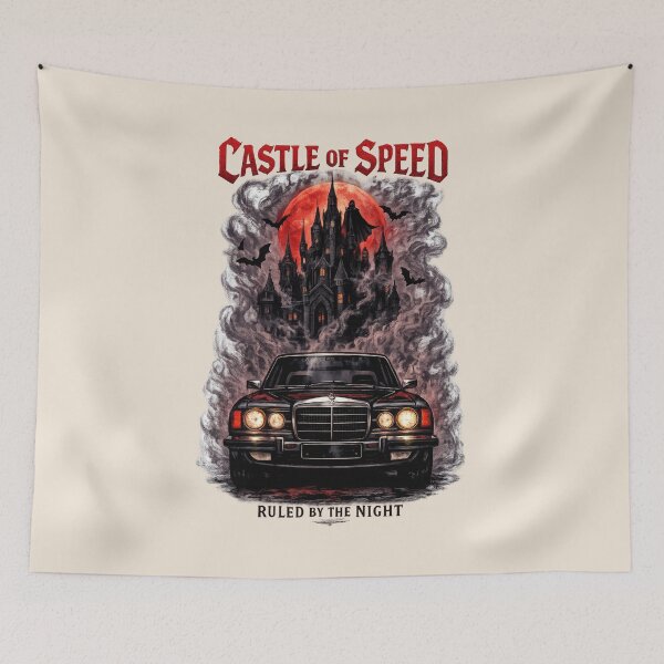 Item preview, Castle of Speed Gothic Car Horror Design designed and sold by Retro Arabica.