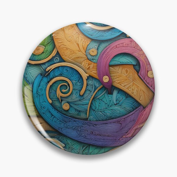 Item preview, New Zealand Māori Paua Pattern Koru Design 890 designed and sold by GrinGalore.