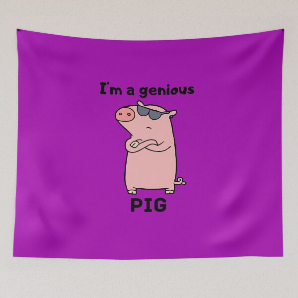 Item preview, I'm a​​ genius pig designed and sold by MissMePlease.