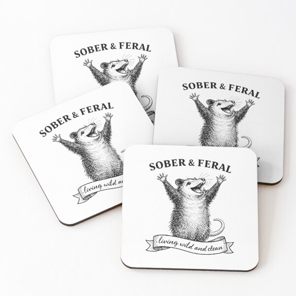 Item preview, Sober and Feral Funny Sobriety designed and sold by JODYSMORGAN.