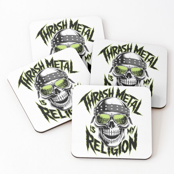 Item preview, Thrash Metal Is My Religion - Toxic Green Skull Art designed and sold by NexKris.