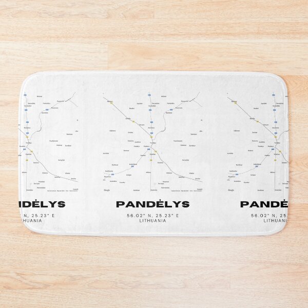 Item preview, Pandėlys Lithuania Minimalist Map Poster | Modern City Street Map Art designed and sold by RM-Journey.