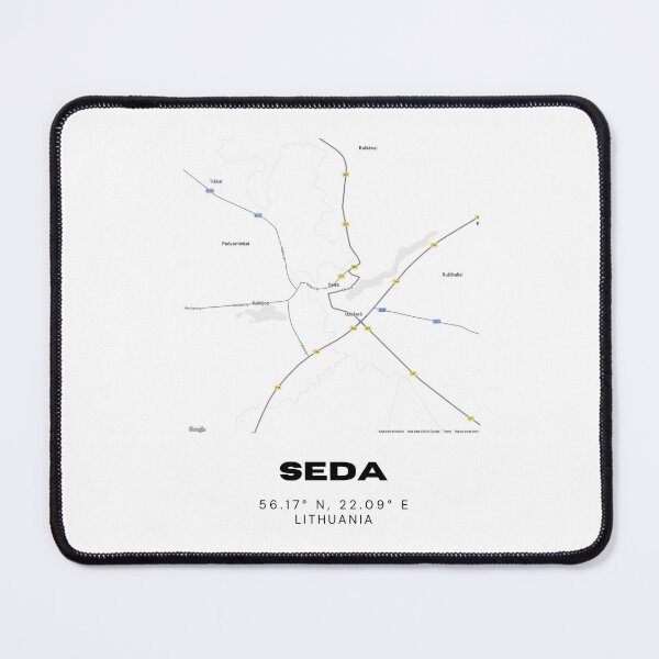 Item preview, Seda Lithuania Minimalist Map Poster | Elegant City Layout Art designed and sold by RM-Journey.
