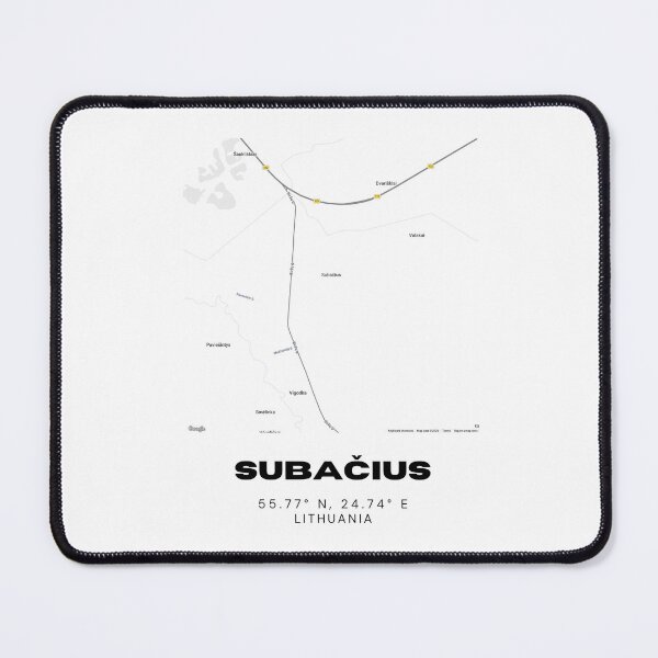 Item preview, Subačius Lithuania Minimalist Map Print | Contemporary City Map Poster designed and sold by RM-Journey.