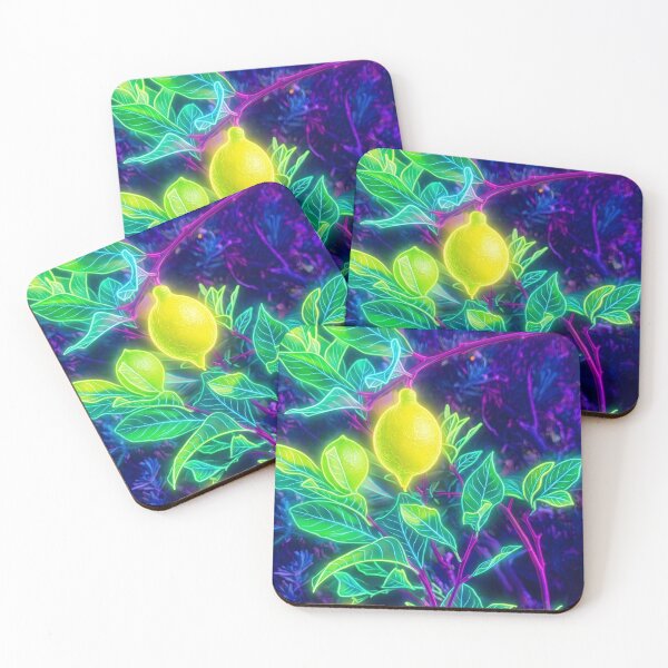 Item preview, Neon Cyberpunk Lemon Tree Glowing Botanical Art designed and sold by Scoutic-Neon.