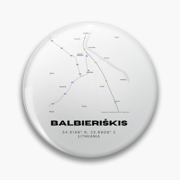 Item preview, Balbieriškis Lithuania Minimalist Map Art | Clean City Street Map Poster designed and sold by RM-Journey.