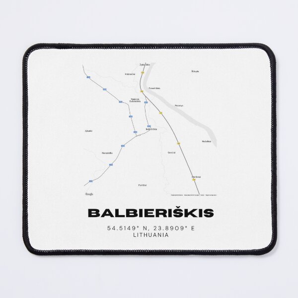 Item preview, Balbieriškis Lithuania Minimalist Map Art | Clean City Street Map Poster designed and sold by RM-Journey.
