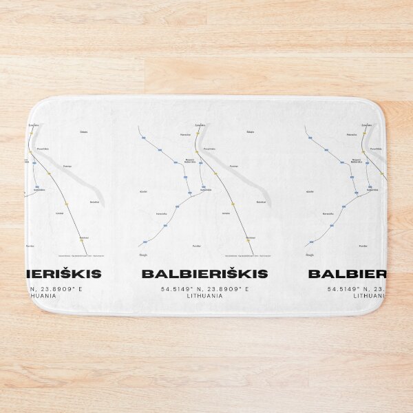 Item preview, Balbieriškis Lithuania Minimalist Map Art | Clean City Street Map Poster designed and sold by RM-Journey.