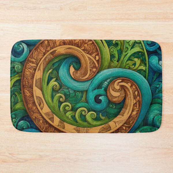 Item preview, New Zealand Māori Paua Pattern Koru Design 891 designed and sold by GrinGalore.