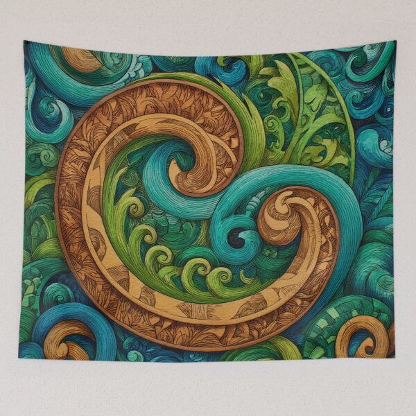 Item preview, New Zealand Māori Paua Pattern Koru Design 891 designed and sold by GrinGalore.
