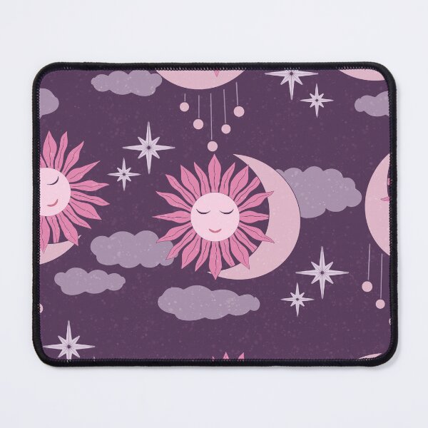 Item preview, Large scale of Purple Pink Celestial Sun Moon Feminine Witchy Pattern designed and sold by DColourMuse.