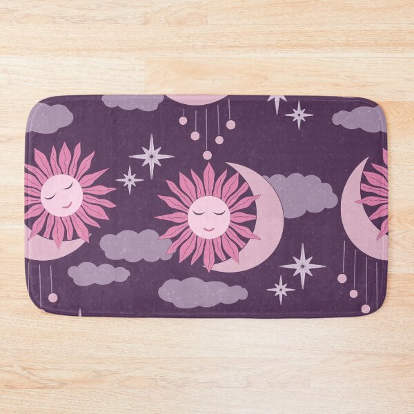 Item preview, Large scale of Purple Pink Celestial Sun Moon Feminine Witchy Pattern designed and sold by DColourMuse.