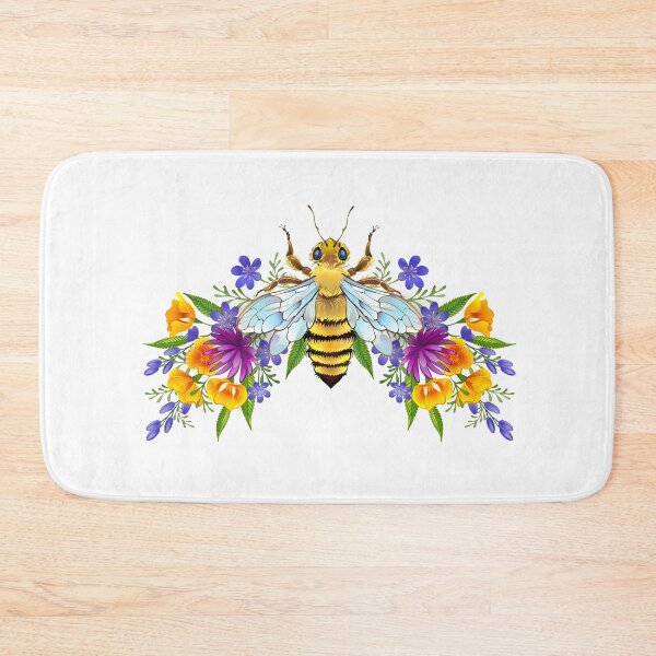 Item preview, Honey bee with flowers designed and sold by Blackmoon9.