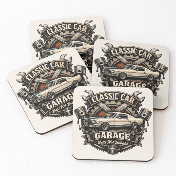 Item preview, Classic Car Garage Built Not Bought designed and sold by Retro Arabica.