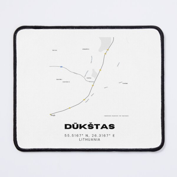 Item preview, Dūkštas Lithuania Minimalist Map Poster | Modern Street Map Design designed and sold by RM-Journey.