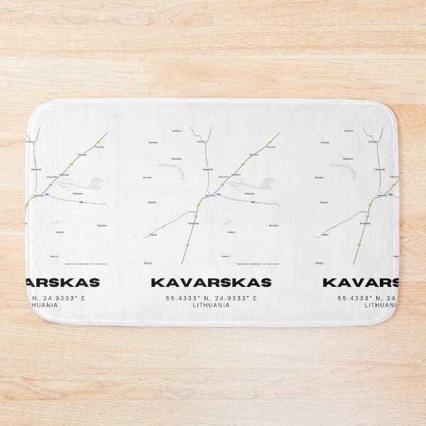 Item preview, Kavarskas Lithuania Minimalist Map Print | Contemporary City Art designed and sold by RM-Journey.