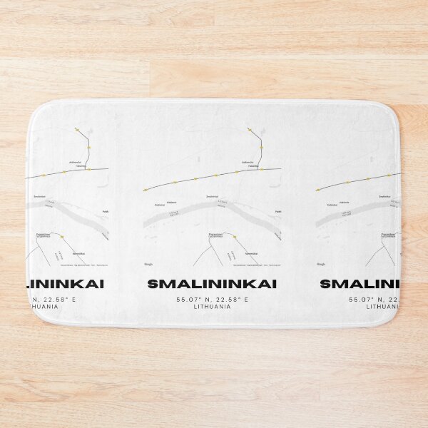 Item preview, Smalininkai Lithuania Minimalist Map Poster | Elegant City Map Wall Art designed and sold by RM-Journey.