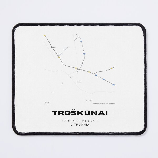 Item preview, Troškūnai Lithuania Minimalist Map Art | Modern City Layout Poster designed and sold by RM-Journey.