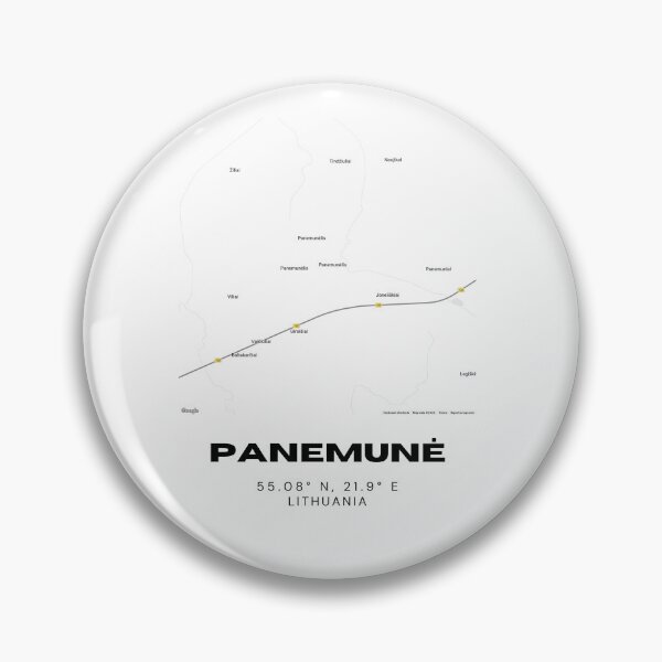 Item preview, Panemunė Lithuania Minimalist Map Poster | Clean City Map Design designed and sold by RM-Journey.