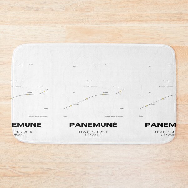 Item preview, Panemunė Lithuania Minimalist Map Poster | Clean City Map Design designed and sold by RM-Journey.