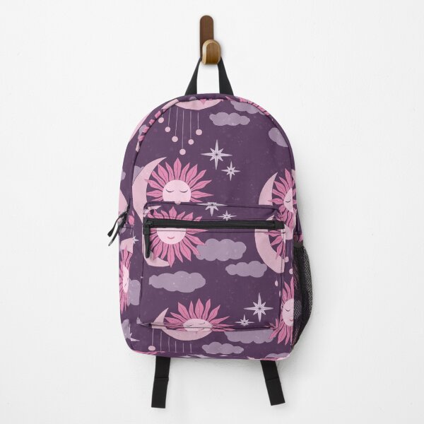 Item preview, Medium scale of Purple Pink Celestial Sun Moon Feminine Witchy Pattern designed and sold by DColourMuse.