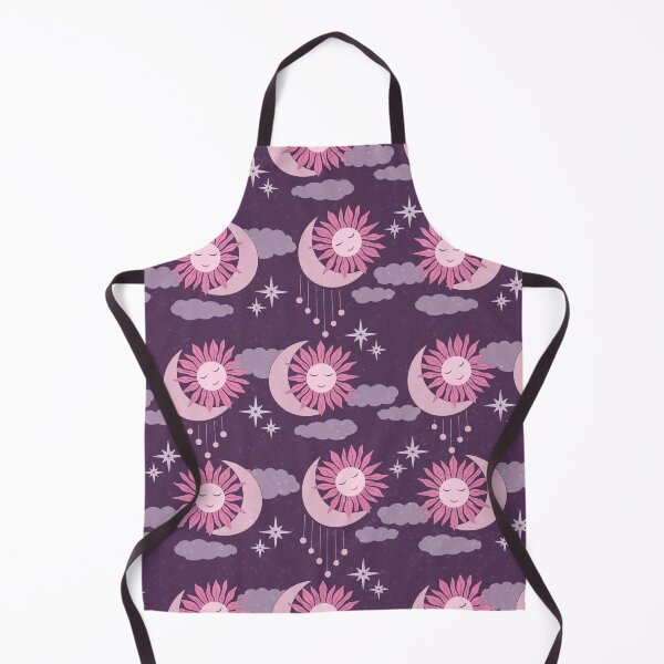 Item preview, Medium scale of Purple Pink Celestial Sun Moon Feminine Witchy Pattern designed and sold by DColourMuse.