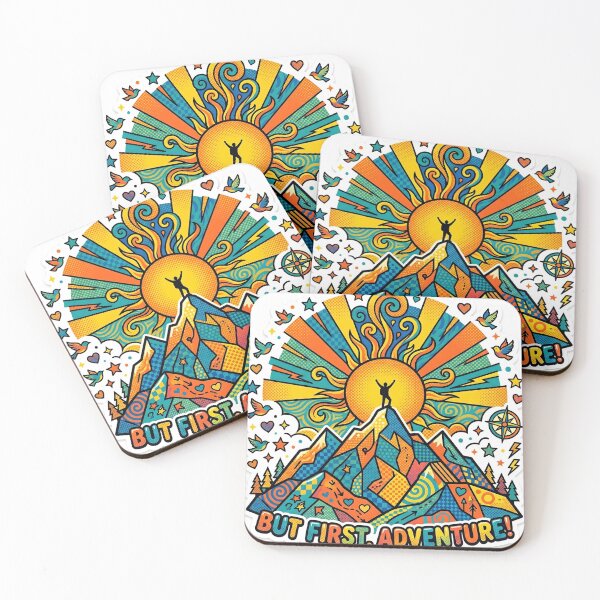 Item preview, Hiking Mountain Pop Art Bold Colorful Outdoors Sticker designed and sold by Poppy Volt.