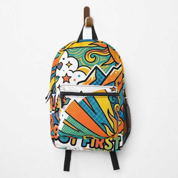 Item preview, Hiking Mountain Pop Art Bold Colorful Outdoors Sticker designed and sold by Poppy Volt.