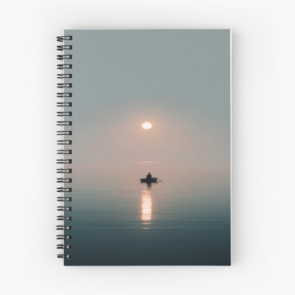 Item preview, Solitary Rower Sunset Reflection Calm Water Art designed and sold by NicolasGlowArt.