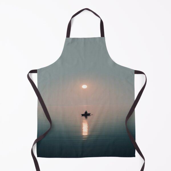 Item preview, Solitary Rower Sunset Reflection Calm Water Art designed and sold by NicolasGlowArt.