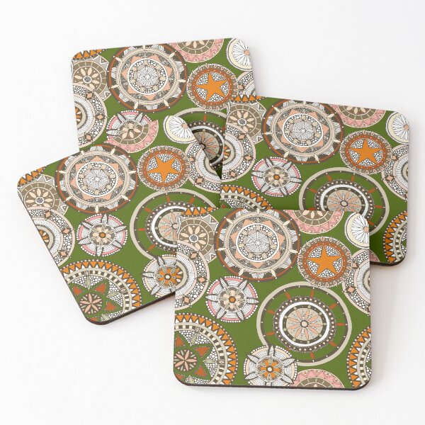 Item preview, kazuki star forest green mandala designed and sold by scrummy.