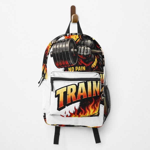 Item preview, Train Insane No Pain No Gain Gorilla Gym Motivation Hardcore Fitness T-Shirt Design designed and sold by Nixora.