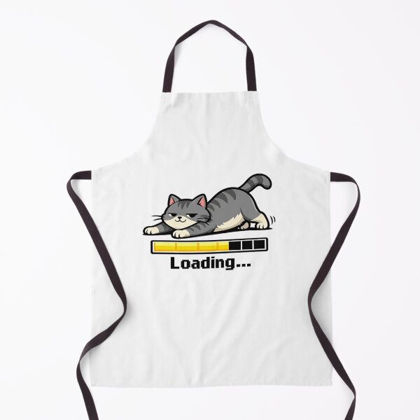 Item preview, Stretching Cat Loading Bar Funny Motivational Cartoon designed and sold by JVDesignsShop.