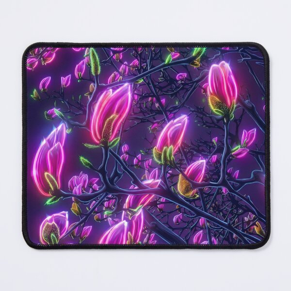 Item preview, Neon Magnolia Tree - Cyber Botanical Art designed and sold by Scoutic-Neon.
