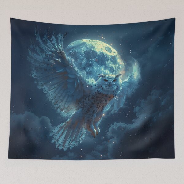 Item preview, Moonlight Flight – Celestial Owl Guardian designed and sold by Erika Kaisersot.