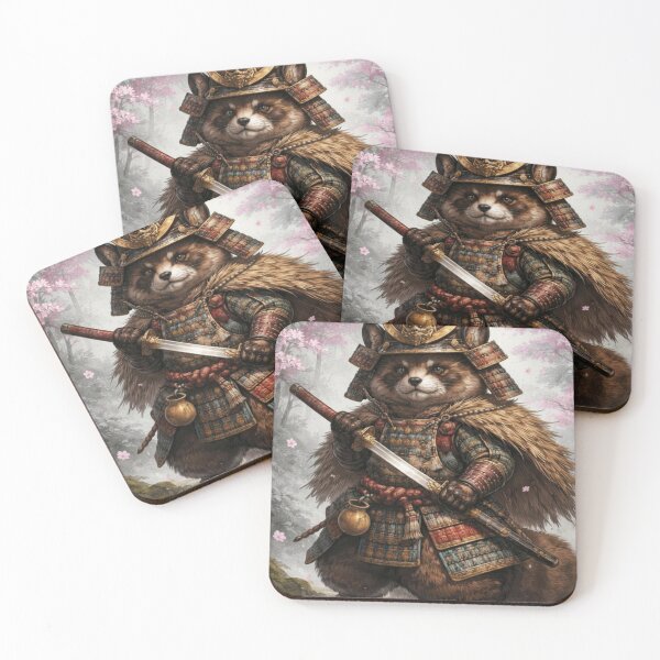 Item preview, Samurai Tanuki Warrior Japanese Art designed and sold by QuietLines17.