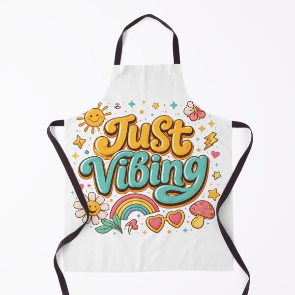 Item preview, Just Vibing Cute Retro Aesthetic Design | Positive Chill Mood Typography designed and sold by Sanika arts .