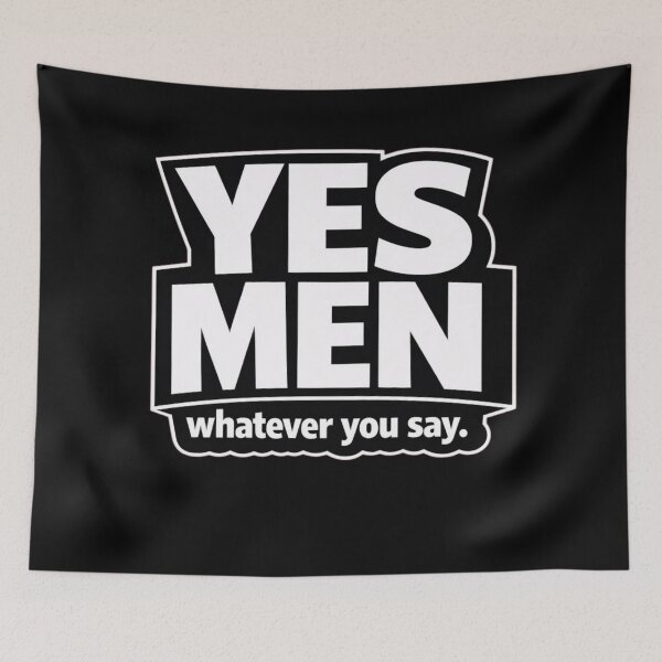 Item preview, YES MEN – whatever you say. | Funny Sarcastic Office Humor Minimalist T-Shirt designed and sold by Timeless Junction.