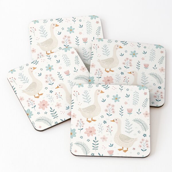 Item preview, Cute Goose Floral Seamless Pattern designed and sold by Erik Visnievskij.